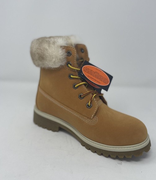 Lugz Convoy Faux Fur Lace Up Ankle Womens Boots SZ M